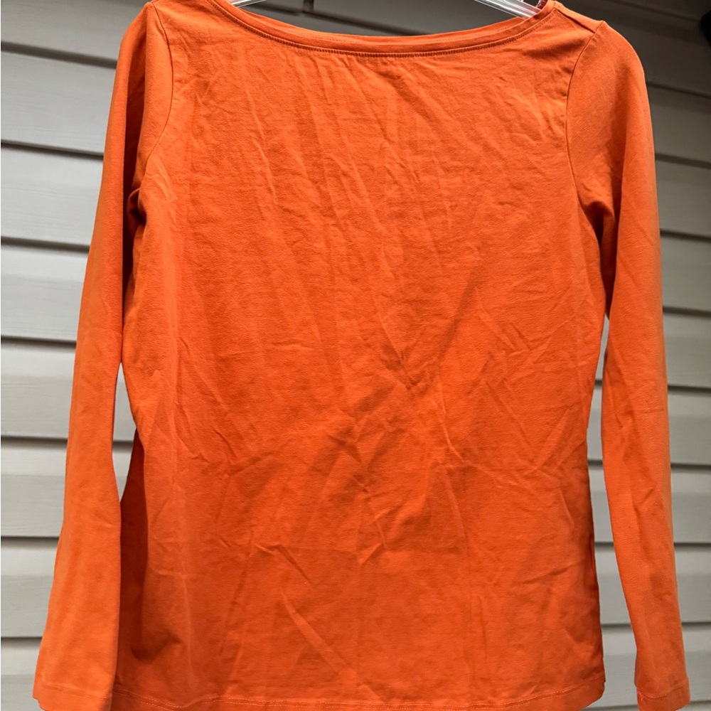 Vibrant Orange Long Sleeve Women's Tee